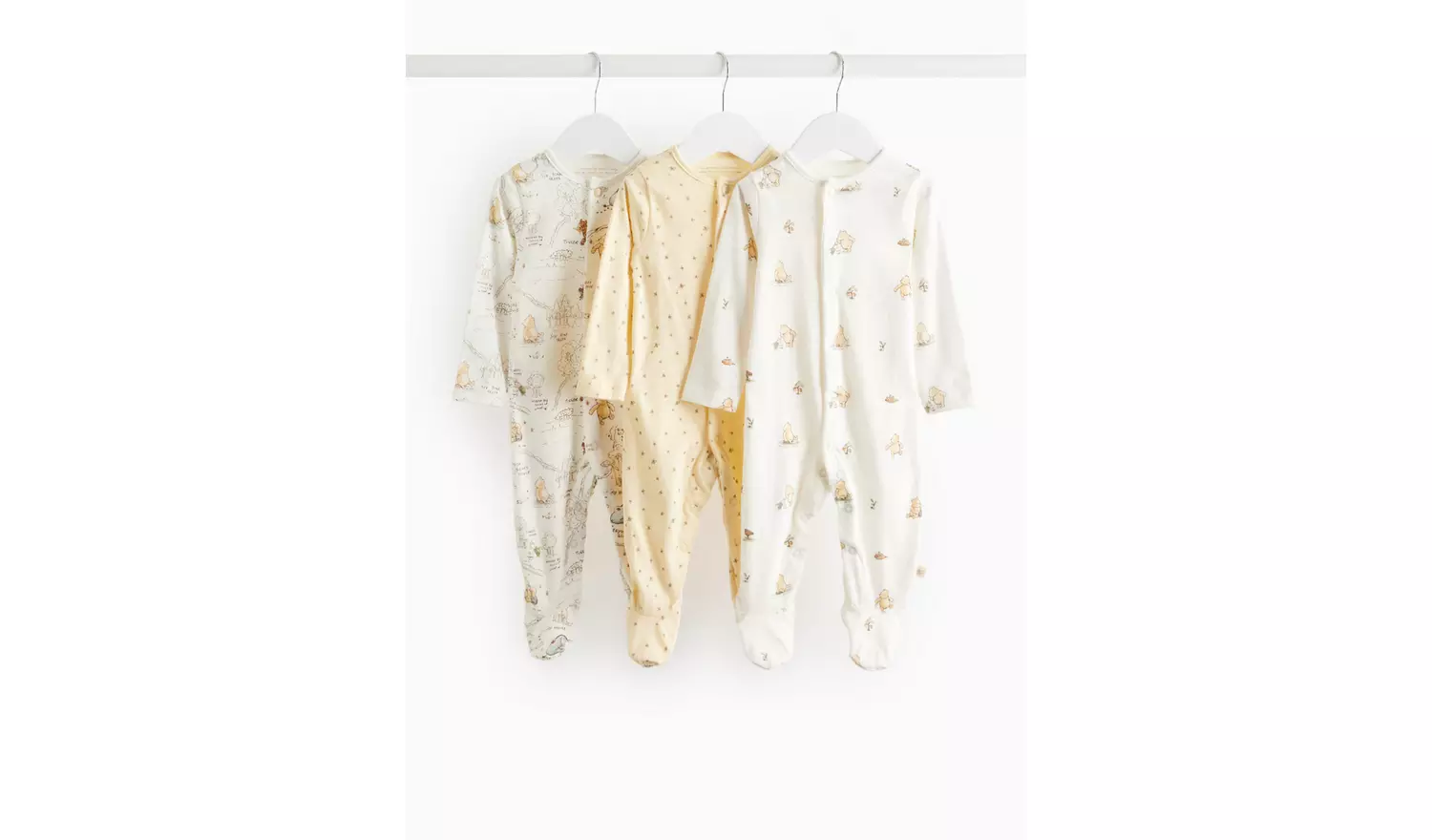 Winnie The Pooh Character Print Sleepsuit 3 Pack 6-9 months