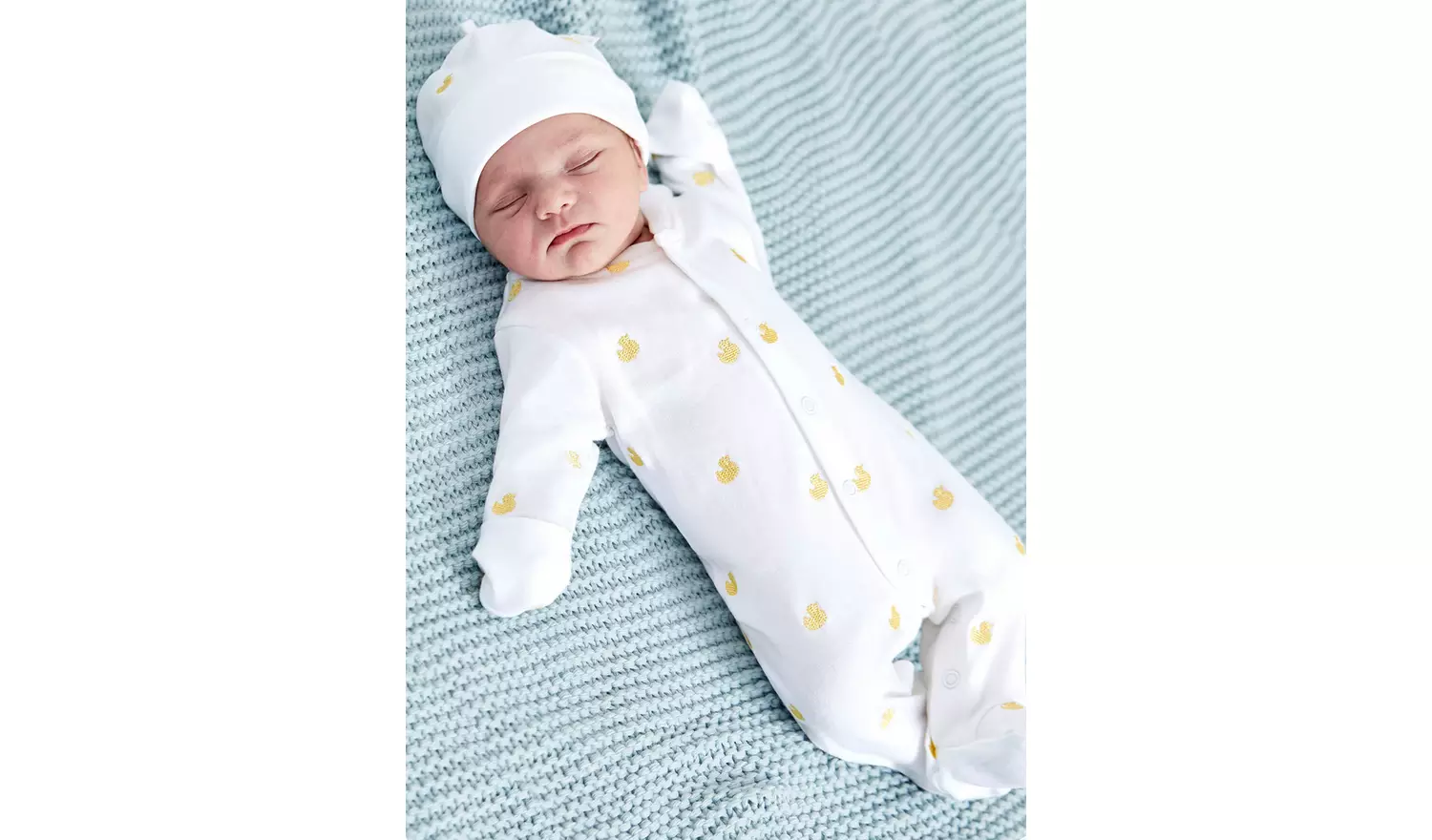 JOJO MAMAN BÉBÉ Duck Embroidered Sleepsuit 3-6 months