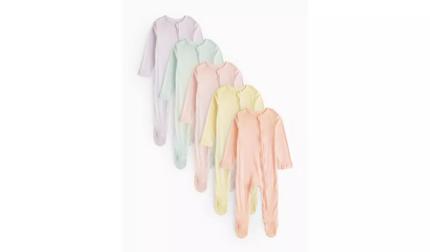 Pastel Sleepsuits 5 Pack Up to 3 mths