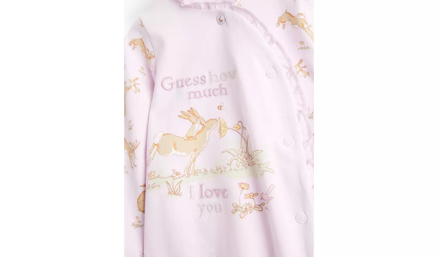 Pink Character Print Frill Sleepsuit6-9 months