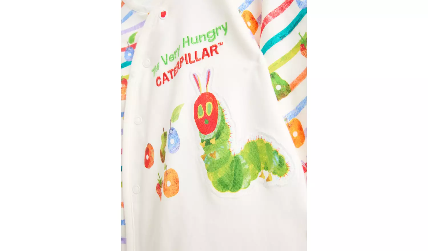 The Very Hungry Caterpillar White SleepsuitUp to 1 mth