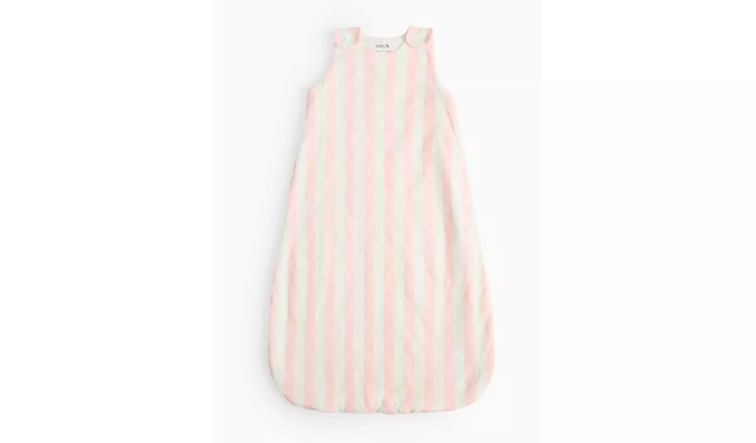 Pink Stripe Quilted1.5 Tog Sleeping Bag 0-6 Months