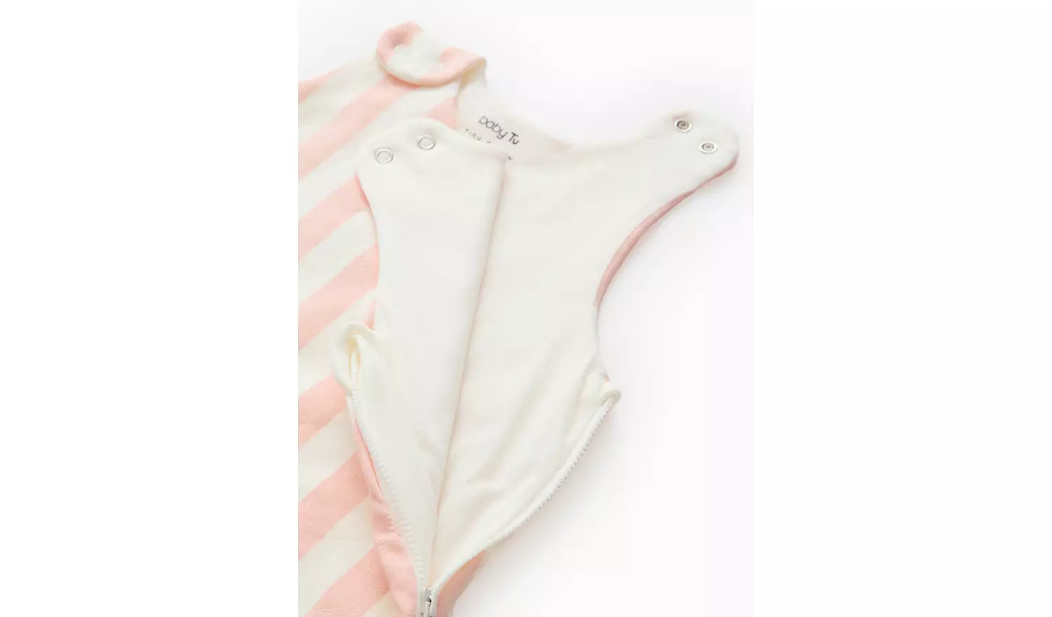Pink Stripe Quilted1.5 Tog Sleeping Bag 0-6 Months