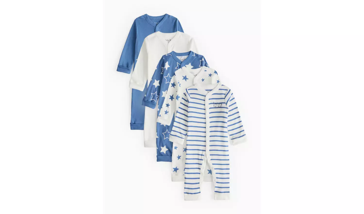Blue Star & Stripe Sleepsuit 5 Pack 12-18 months