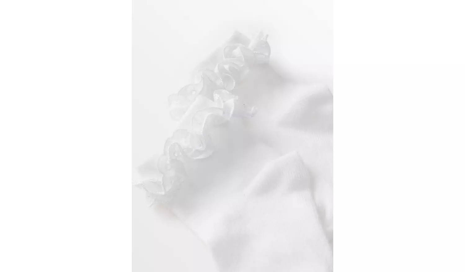 White Frill Socks 3 Pack 1-6 months