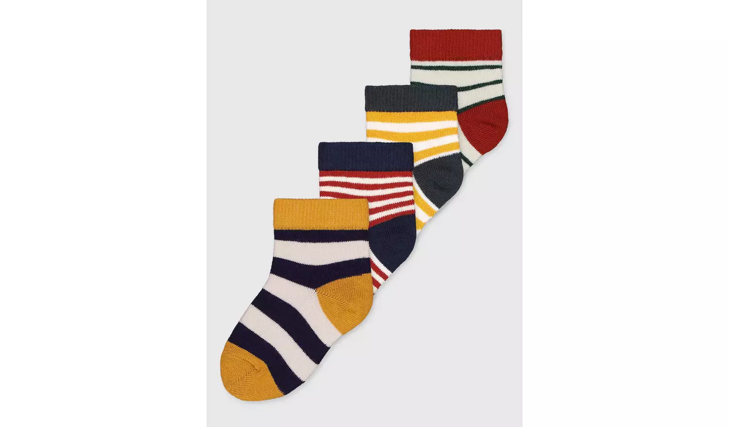 Stripe Ankle Socks 4 Pack - 12-24 months