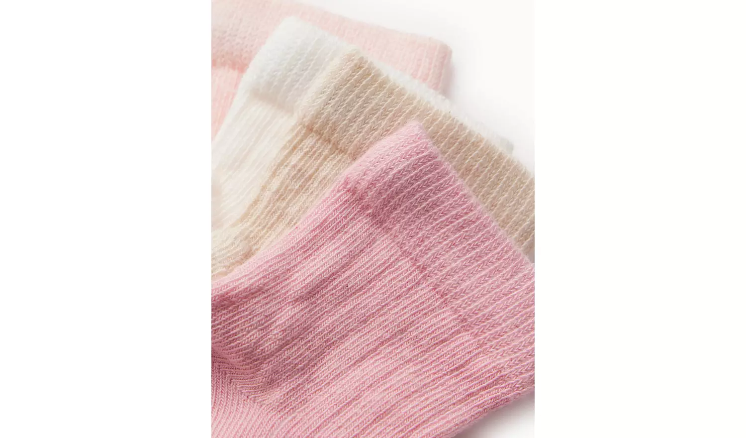 Pink Ribbed Socks 4 Pack 6-12 months