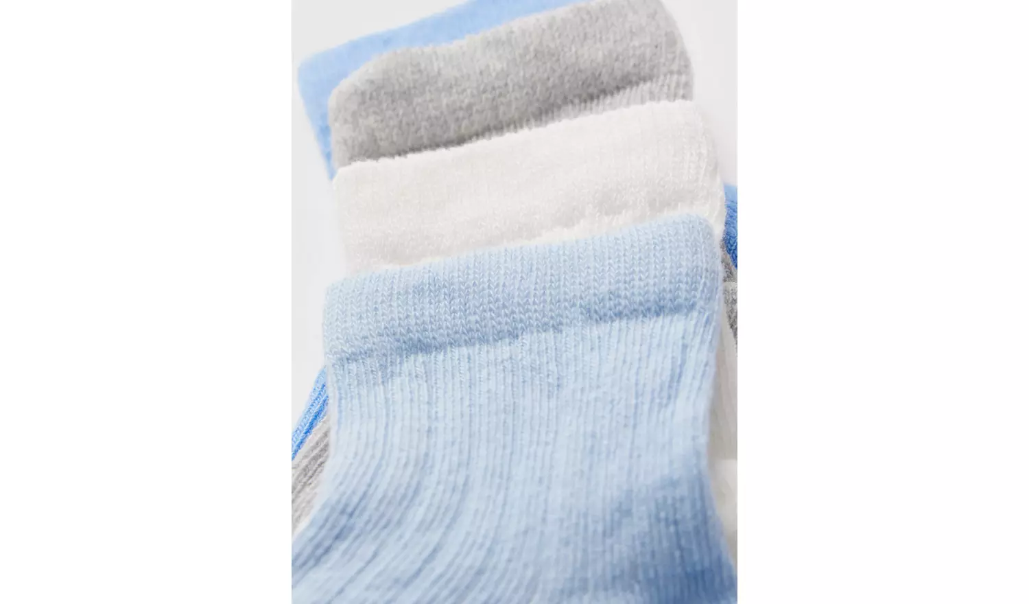 Blue Ribbed Socks 4 Pack Up to 1 mnth