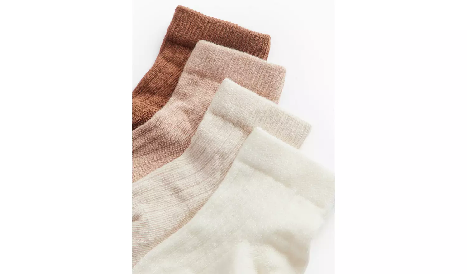 Beige Ribbed Socks 4 Pack Up to 1 mnth