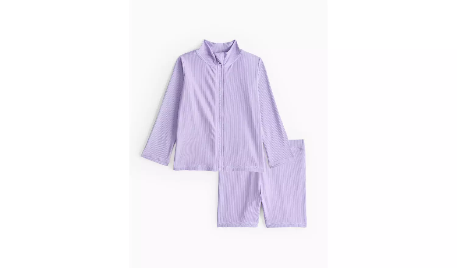 Lilac Textured Rash Vest & Swim Shorts Set 9-12 months