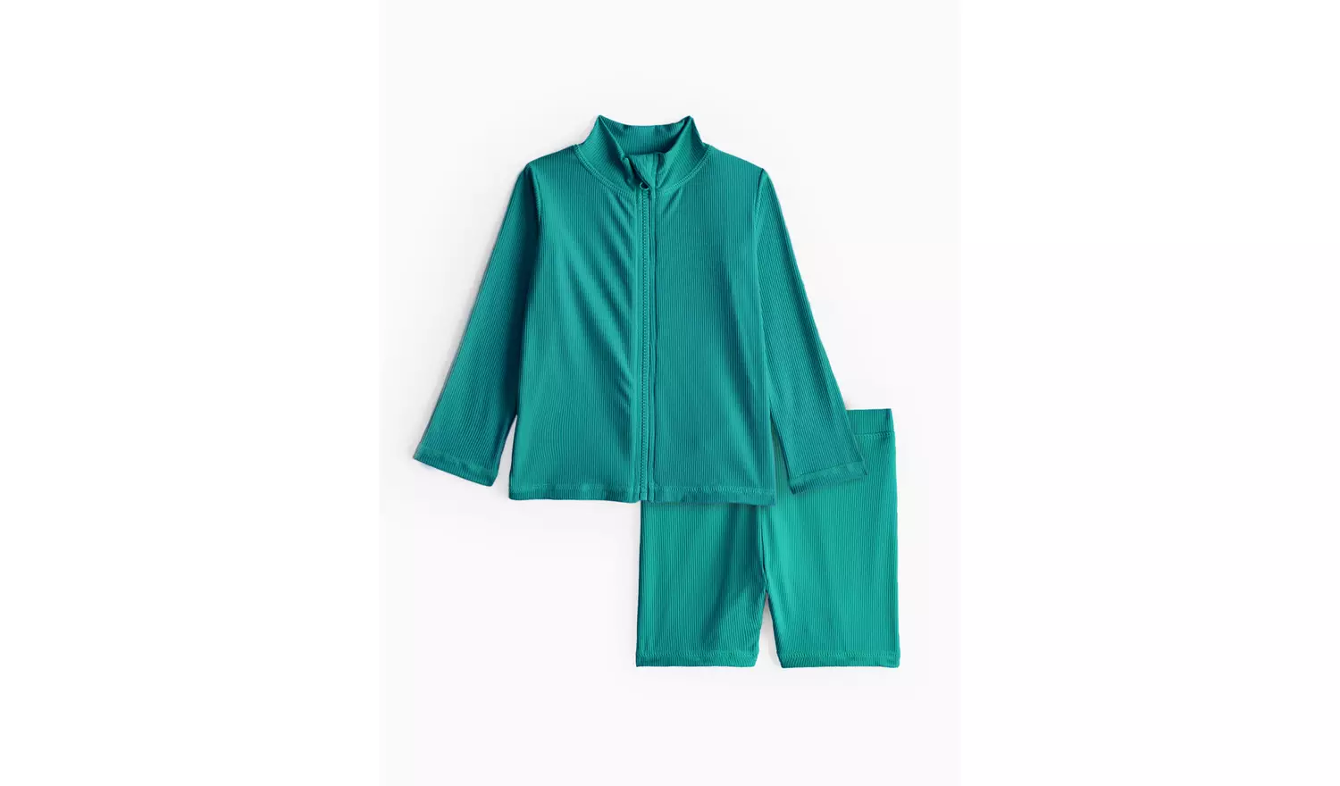 Green Textured Rash Vest & Swim Shorts Set 18-24 months