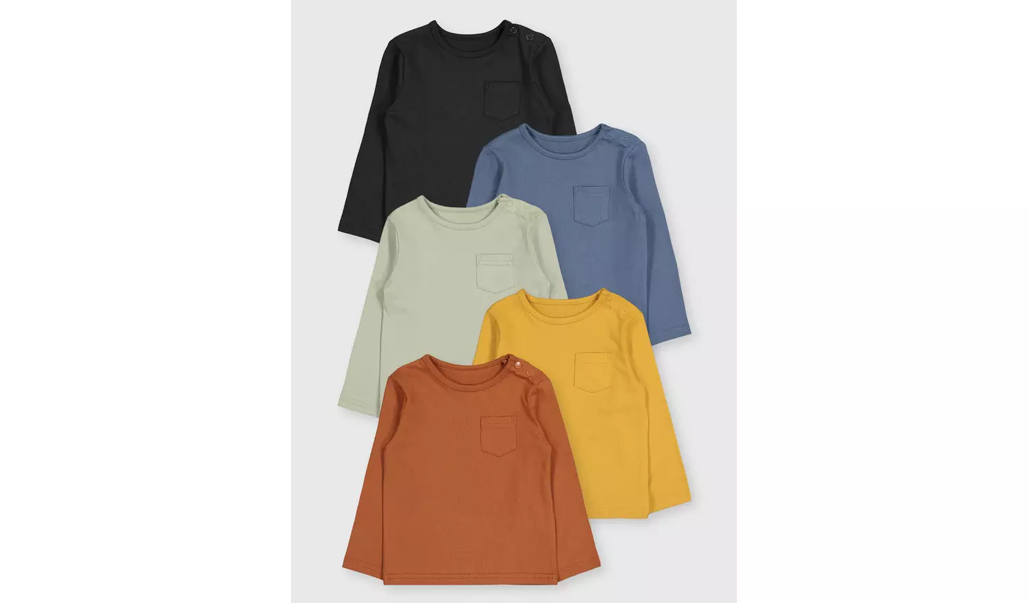 Earthy Long Sleeve Tops 5 Pack - Up to 1 mth