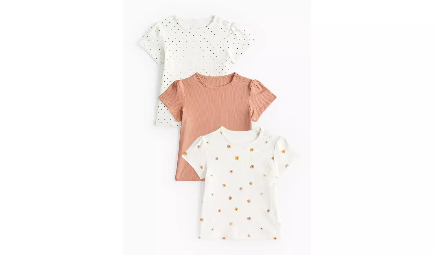 Brown Flower Print T-Shirt 3 Pack 18-24 months