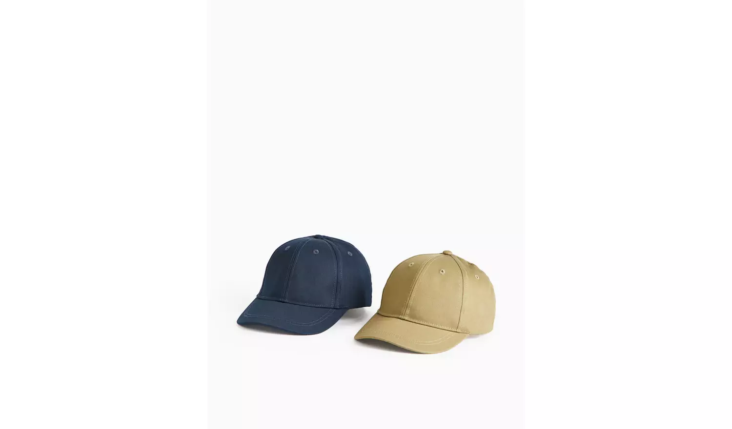 Light Khaki & Navy Caps 2 Pack 1-2 years