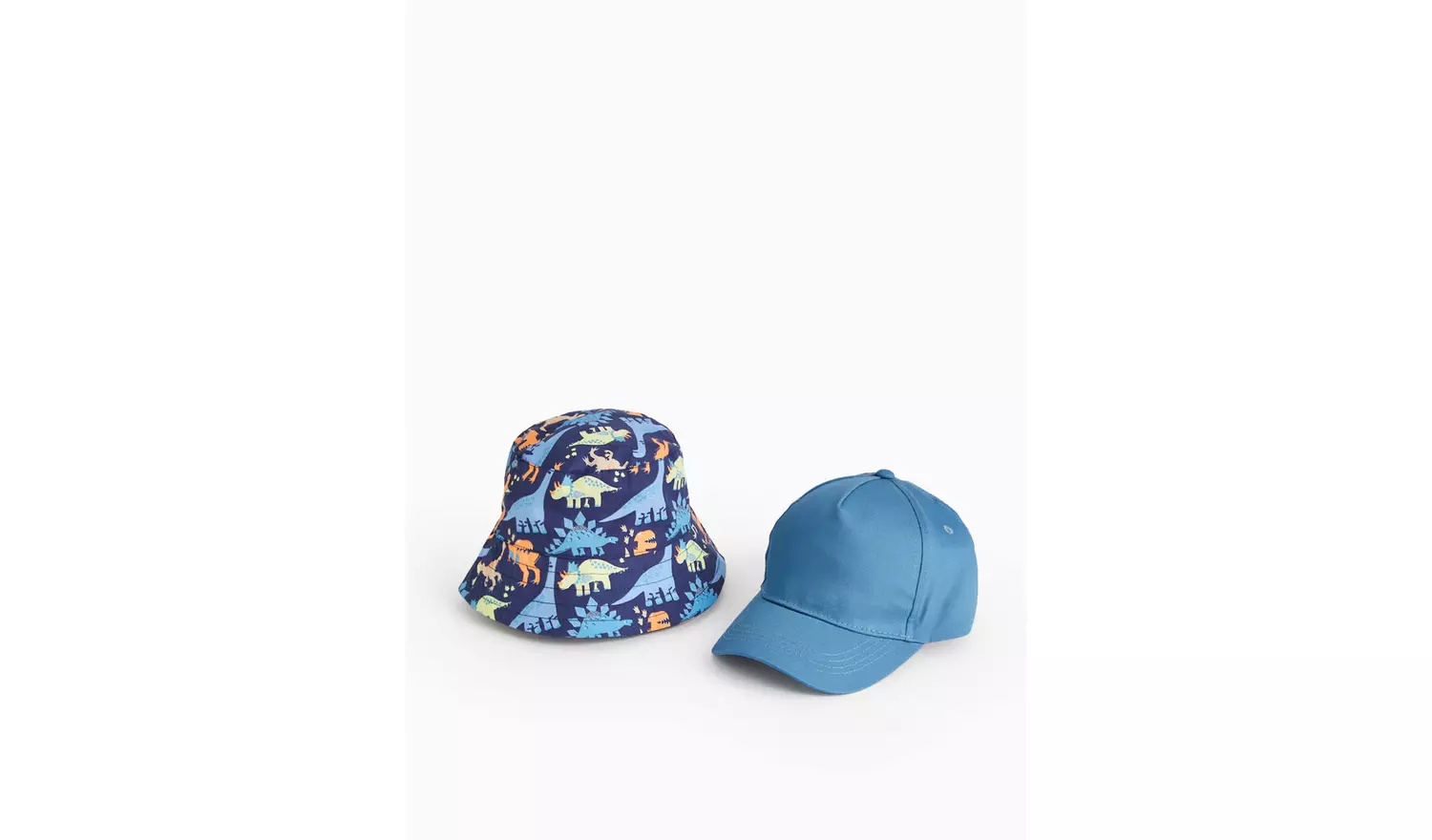 Blue Dino Bucket Hat & Cap 2 Pack 10-13 years