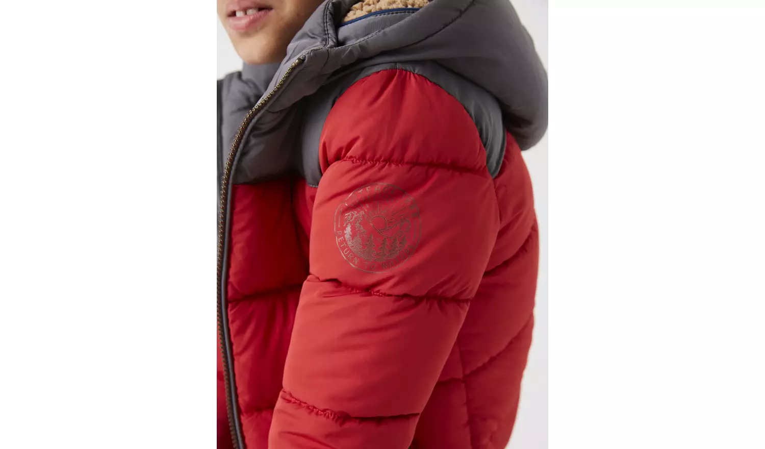 FATFACE Red Ellis Padded Jacket - 8-9 years