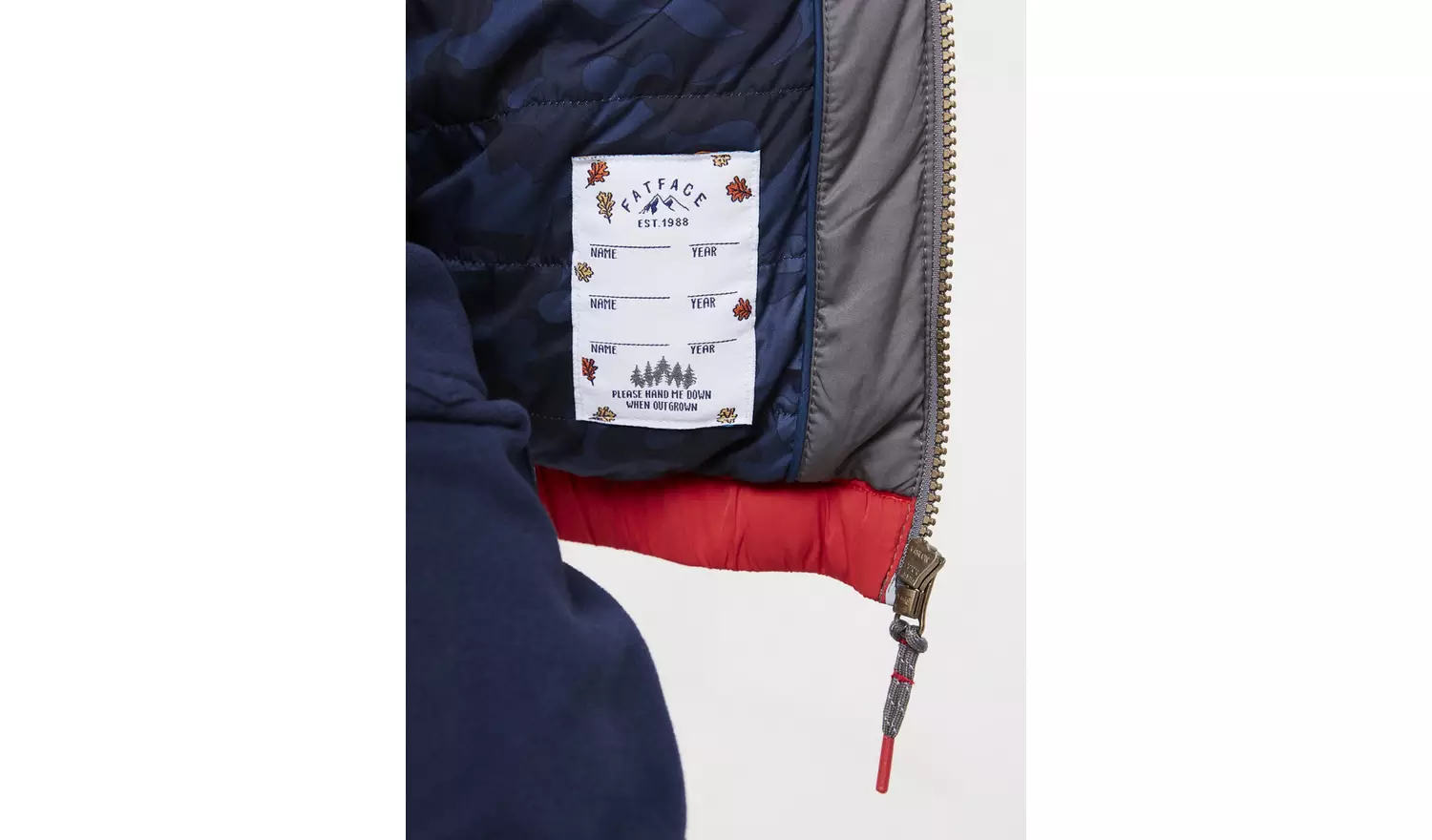 FATFACE Red Ellis Padded Jacket - 12-13 years