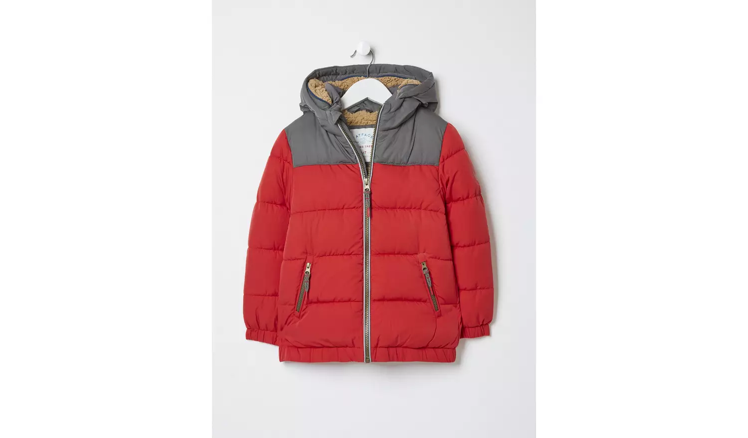 FATFACE Red Ellis Padded Jacket - 7-8 years