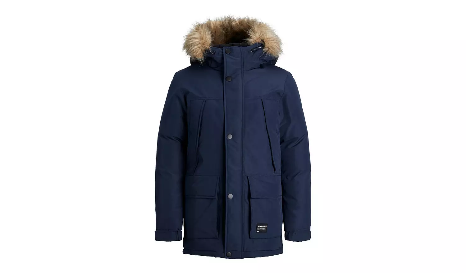JACK & JONES Junior Navy Hooded Parka - 13-14 years
