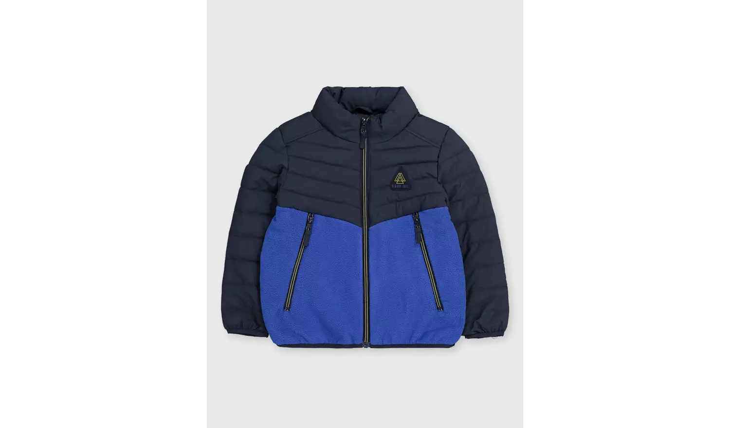 Navy & Blue Puffer & Fleece Jacket - 3-4 Years