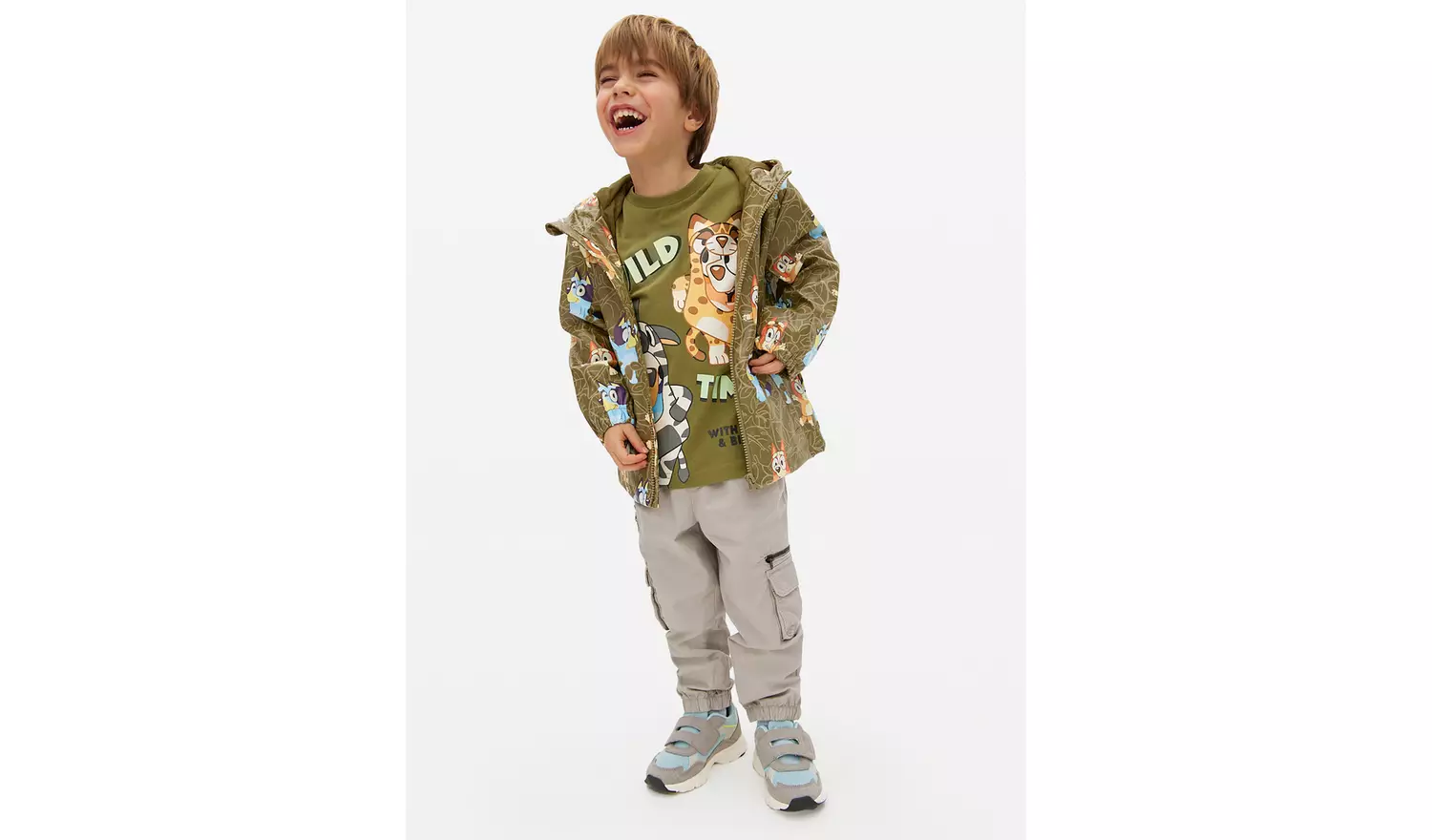 Bluey Khaki Character Print Mac 5-6 years