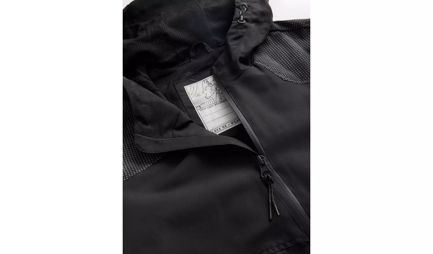 Black Grid Hooded Lightweight Mac11-12 years