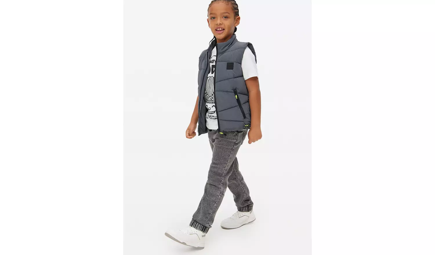 Grey Cuffed Loopback Jeans5 years