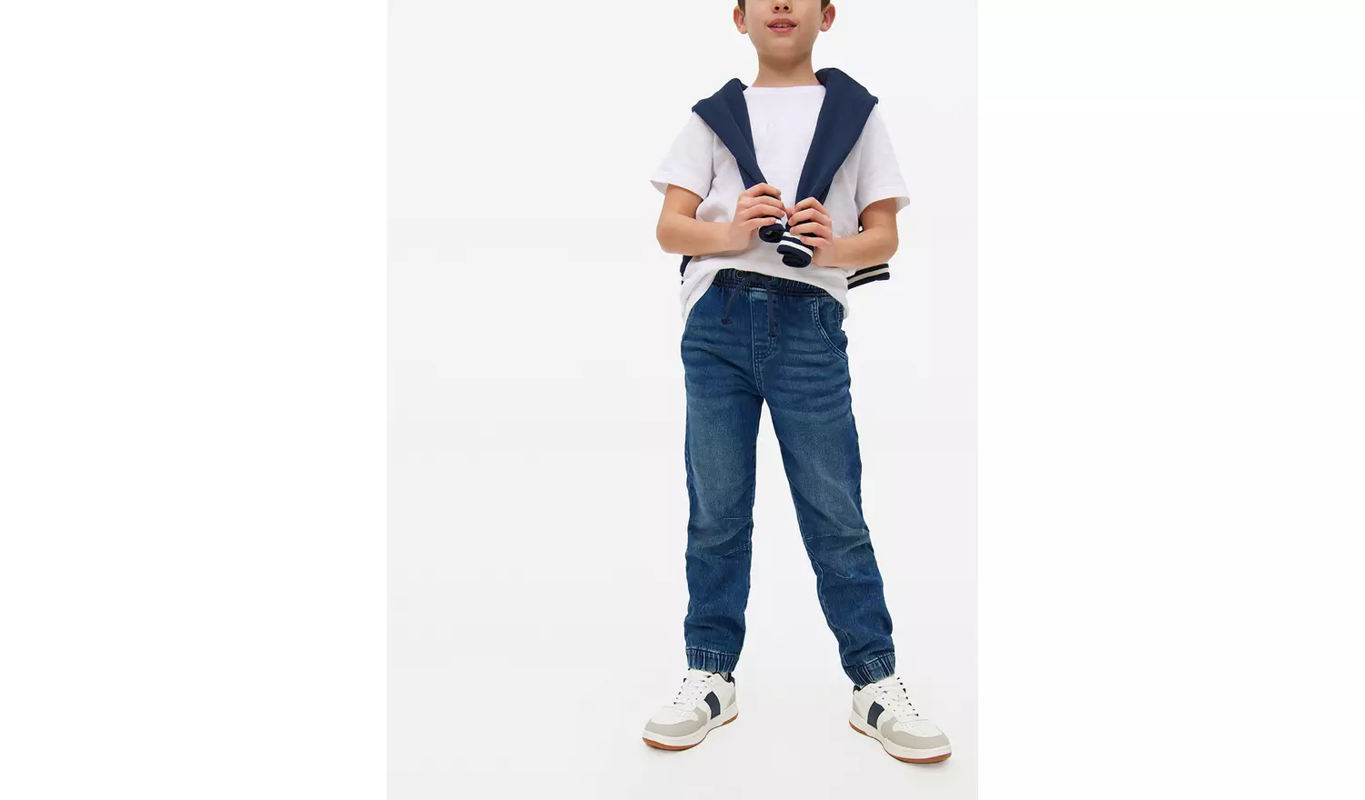 Light Blue Cuffed Loopback Jeans13 years