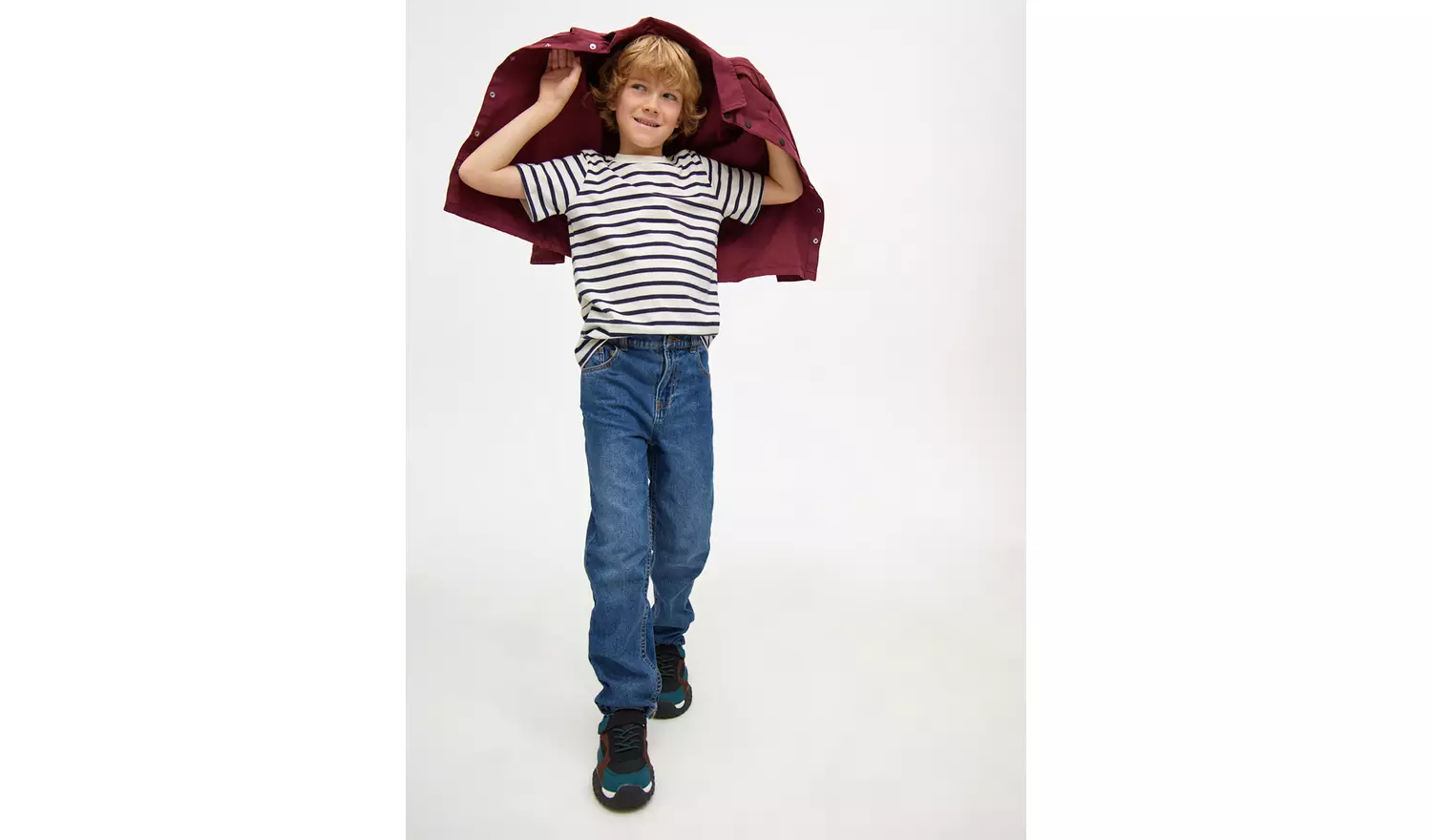 Blue Mid-Wash Straight Leg Jeans 7 years