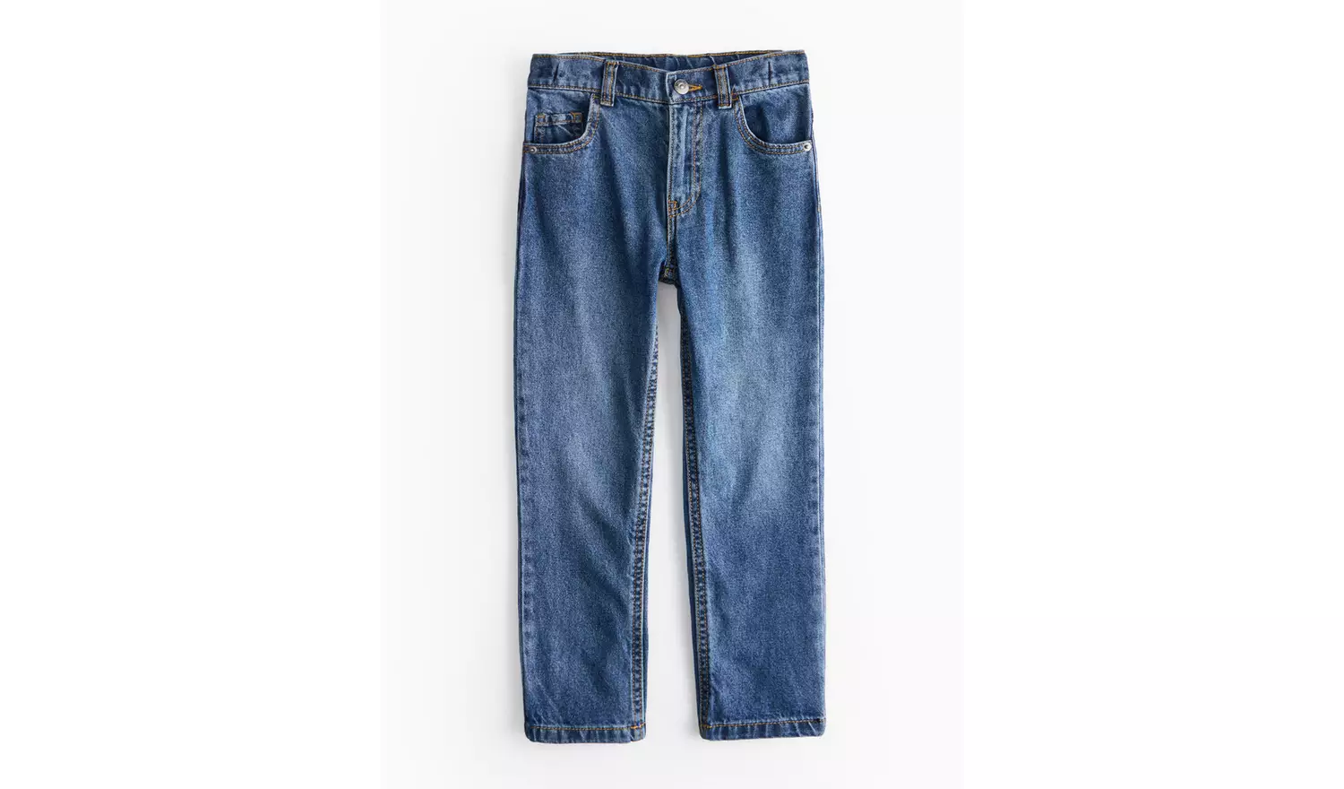 Blue Mid-Wash Straight Leg Jeans 6 years