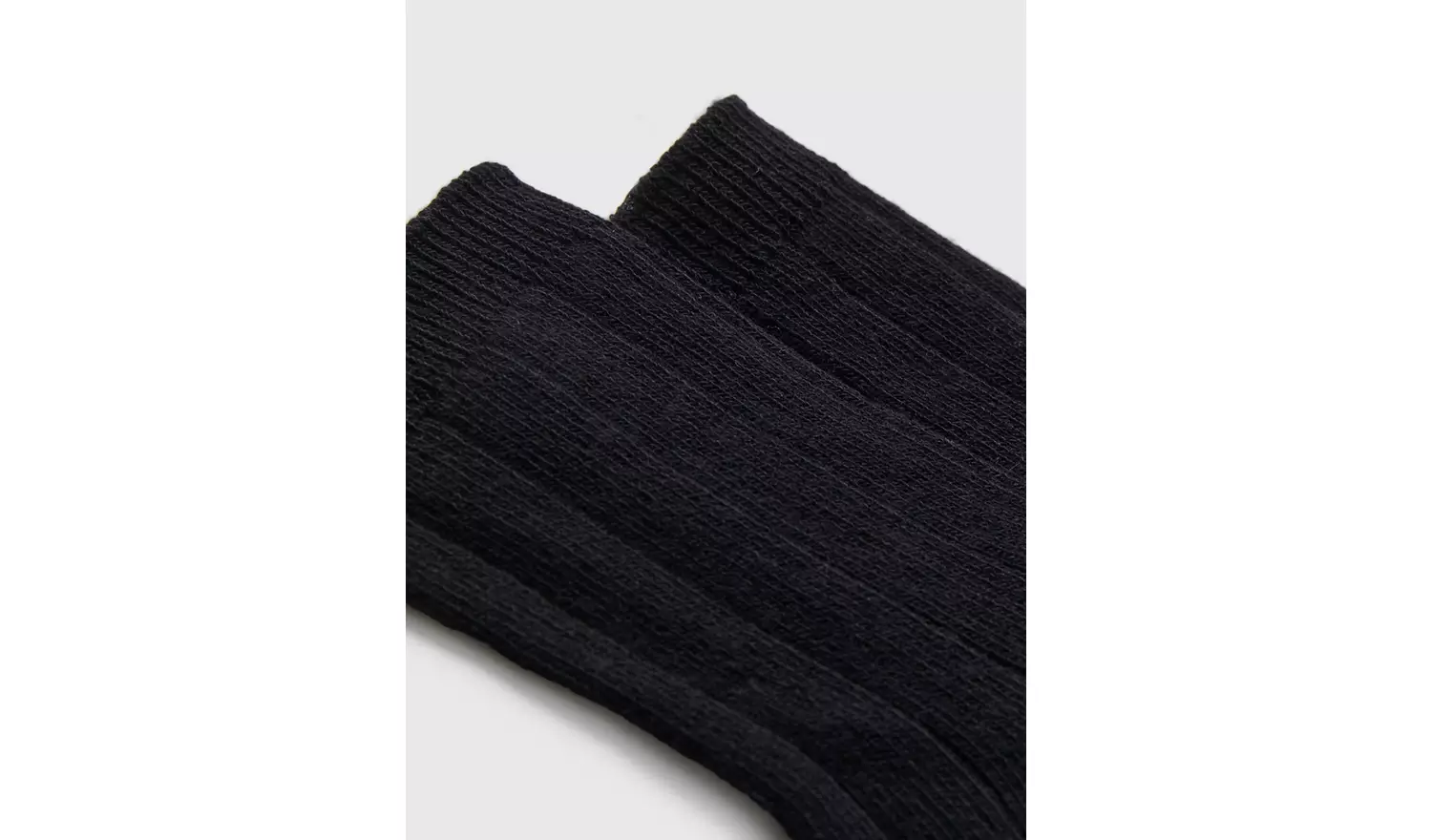Black Ribbed Socks 5 Pack 4-6.5