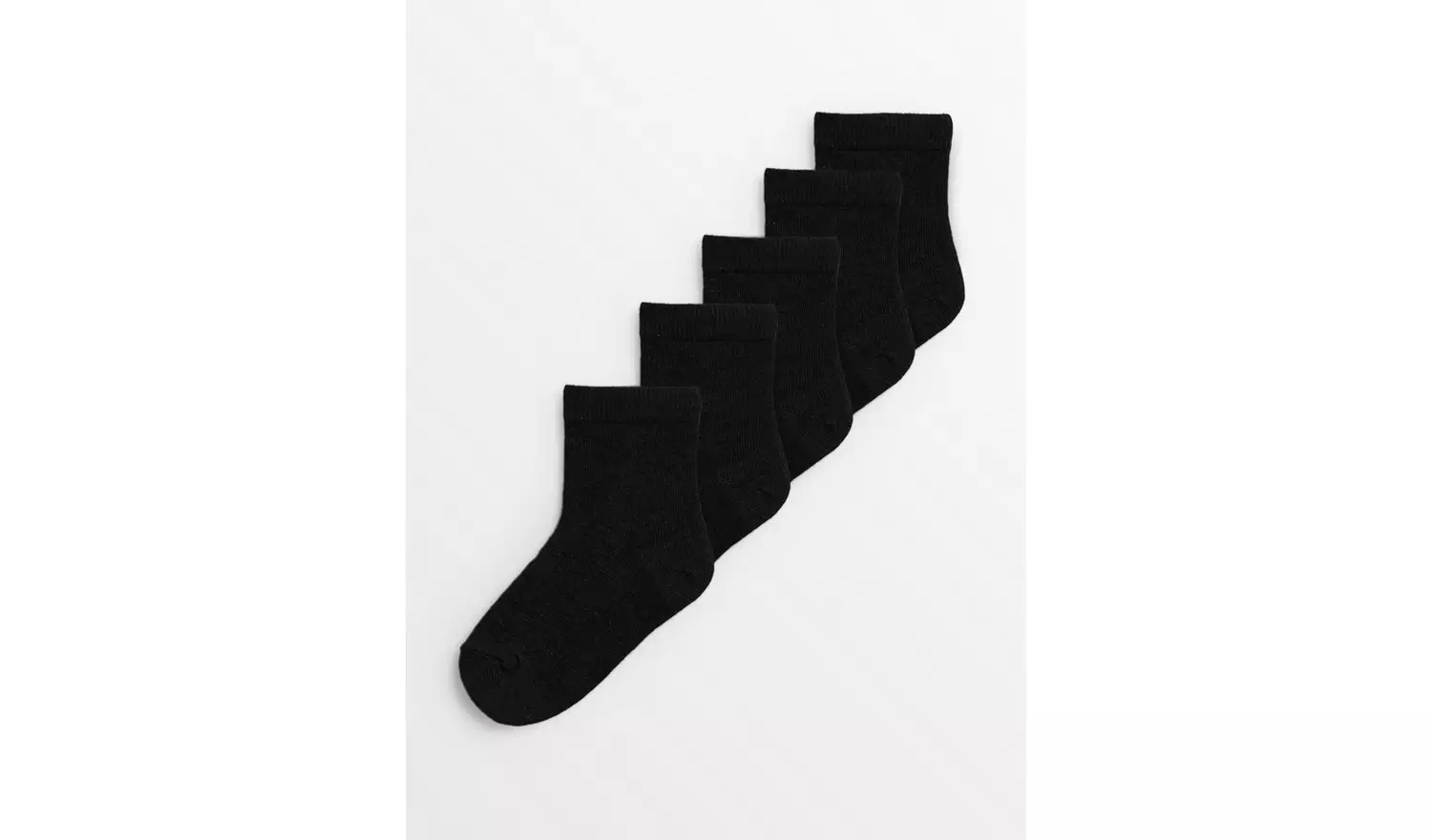 Plain Black Socks 5 Pack6-8.5