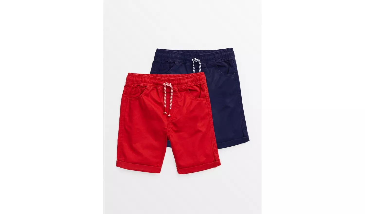 Red & Navy Twill Shorts 2 Pack8 years
