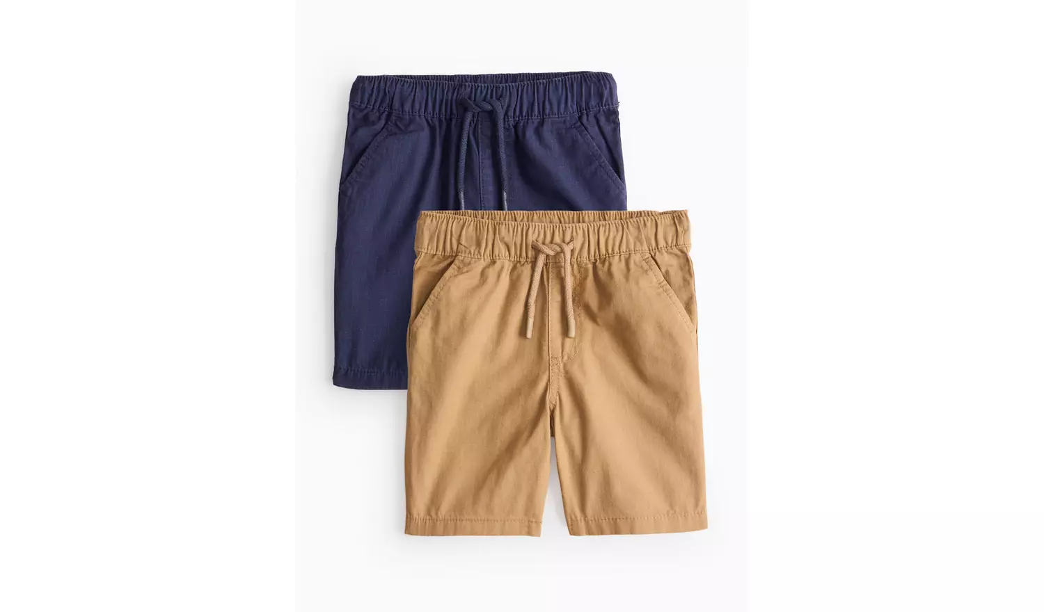 Tan & Navy Shorts 2 Pack 2-3 years