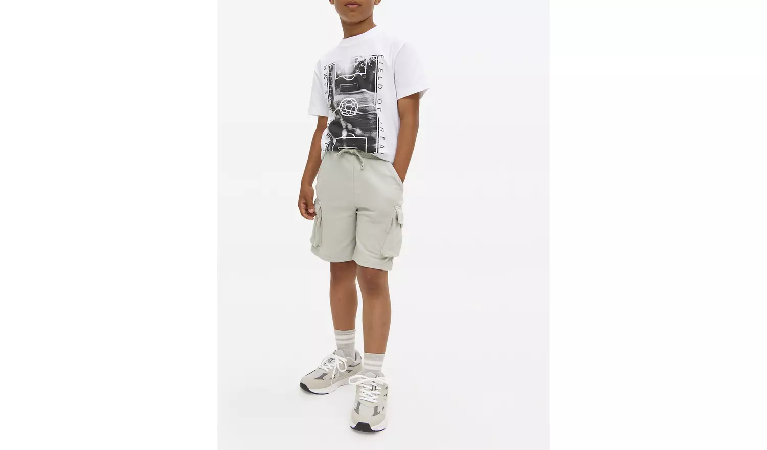 Khaki Utility Cargo Sweat Shorts 2 Pack 9 years
