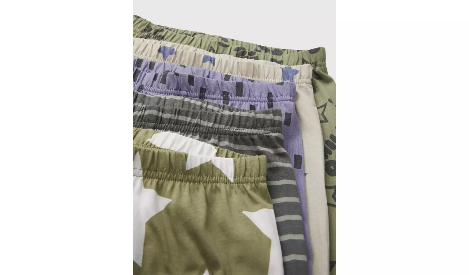 Mixed Star & Slogan Pyjama 5 Pack 3-4 years