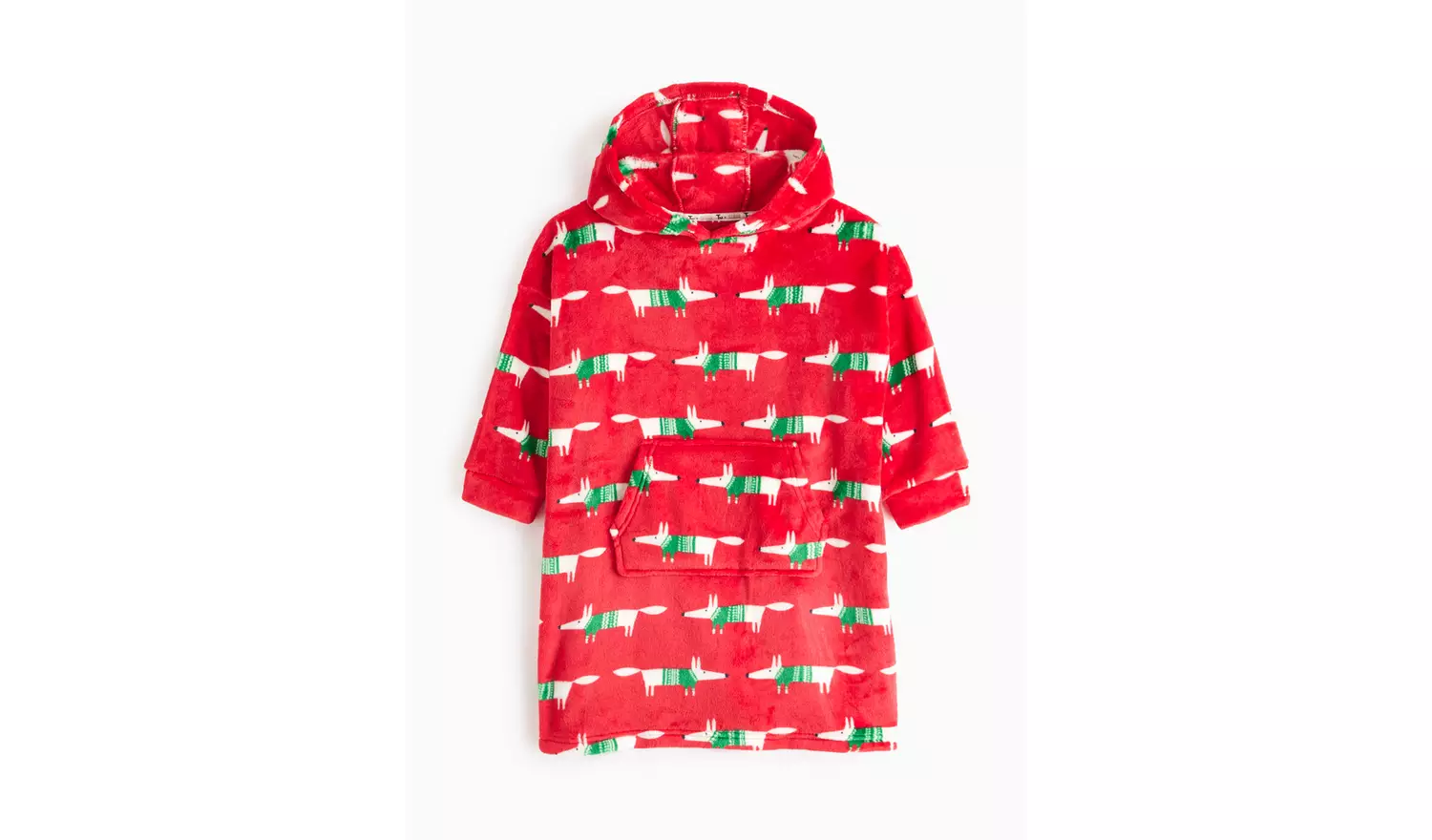 Tu X Scion Red Mr Fox Print Fleece Hooded Blanket3-4 years