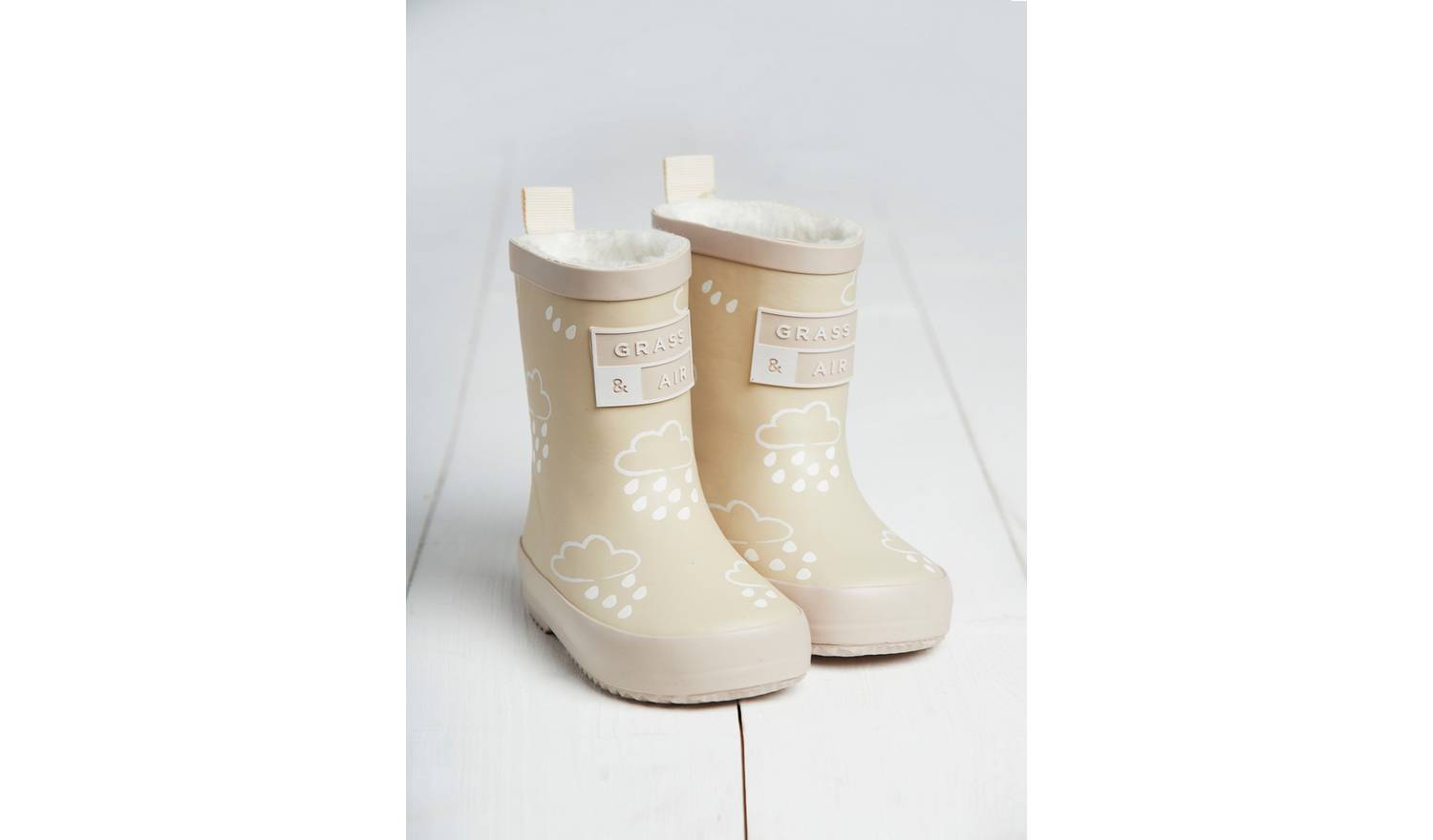 GRASS & AIR Stone Colour Changing Kids Winter Wellies 5 Infant