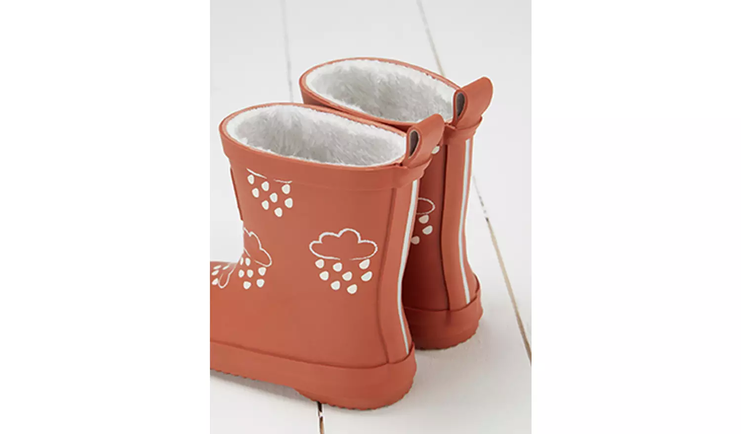 GRASS & AIR Burnt Orange Colour Changing Kids Winter Wellies 3 Infant
