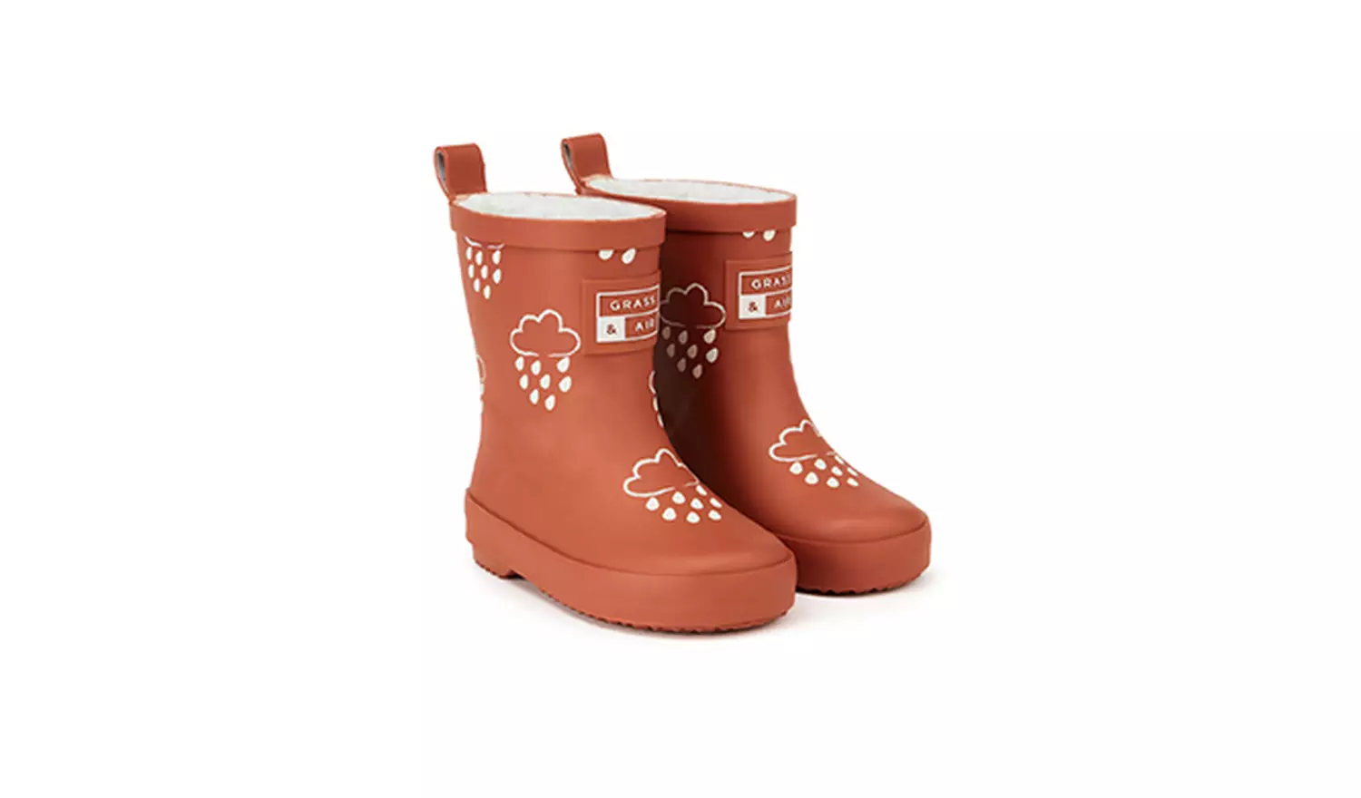 GRASS & AIR Burnt Orange Colour Changing Kids Winter Wellies 8 Infant