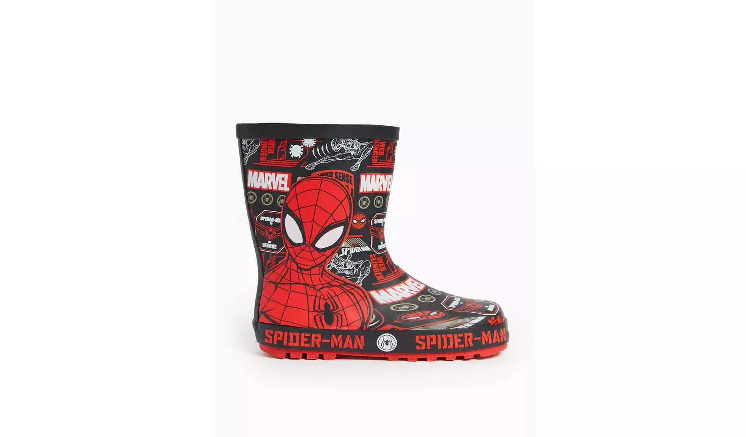 Marvel Spider-Man Character Print Rubber Wellies 6 Infant