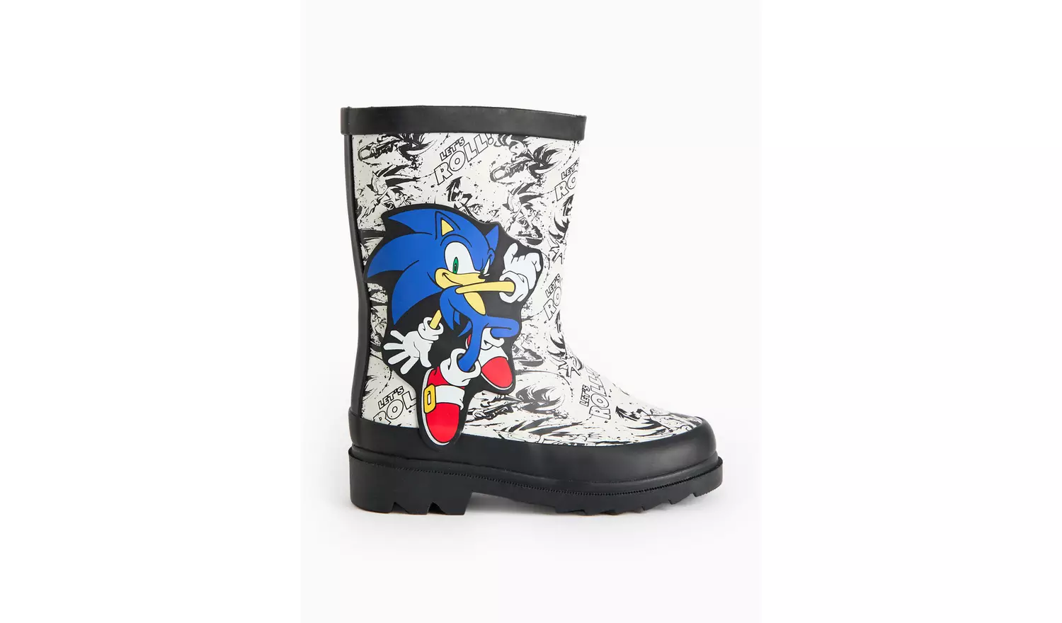 Sonic The Hedgehog Print Rubber Wellies 9 Infant