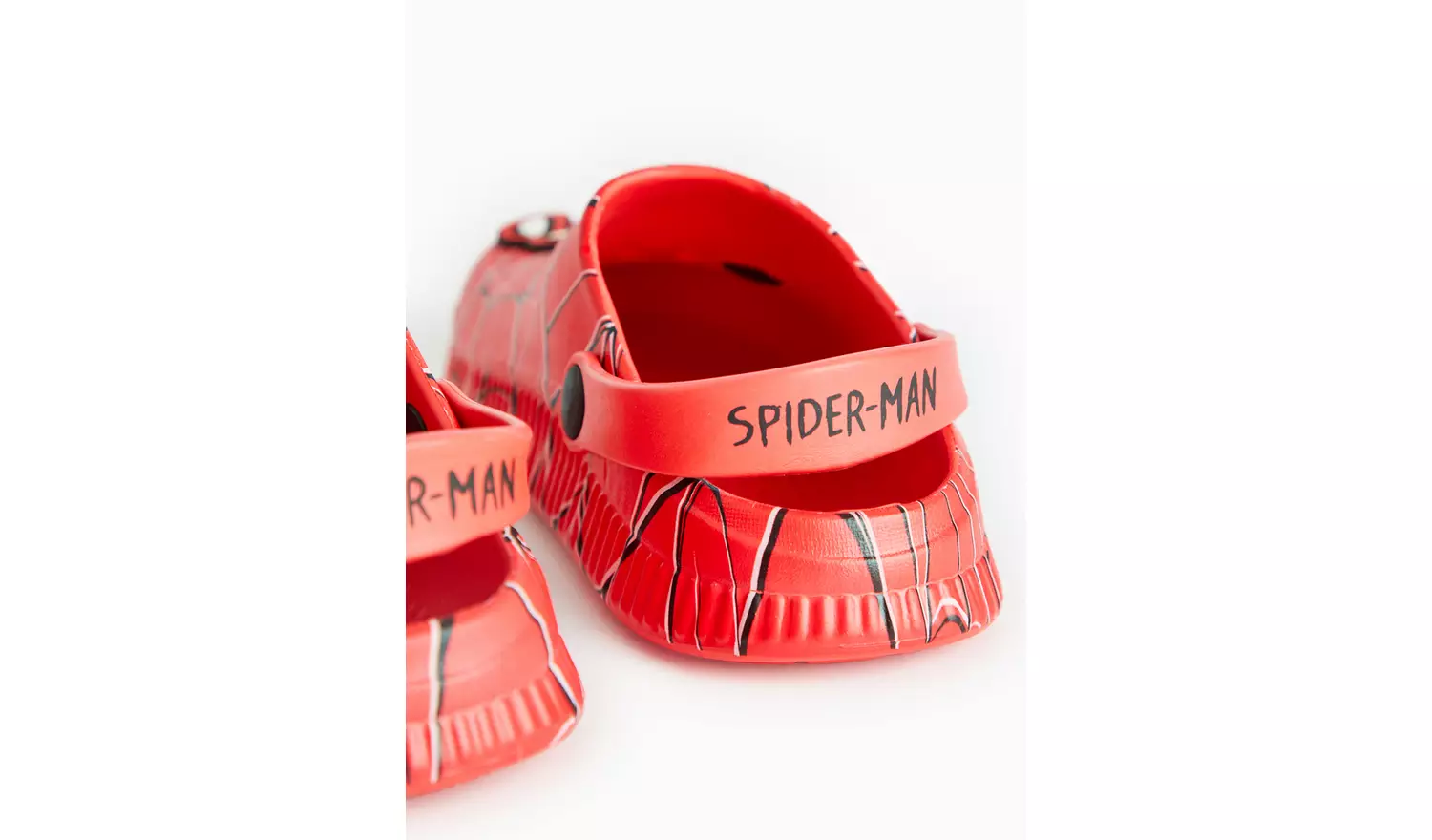 Disney Spiderman Red Ankle Strap Clogs1-2