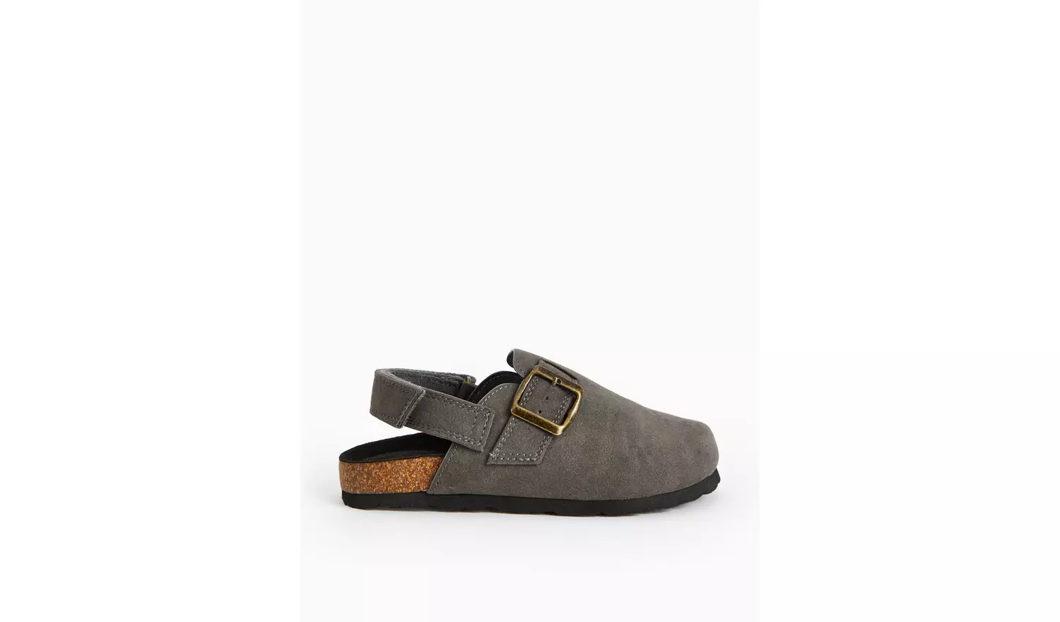 Charcoal Buckle Ankle Strap Clogs 4