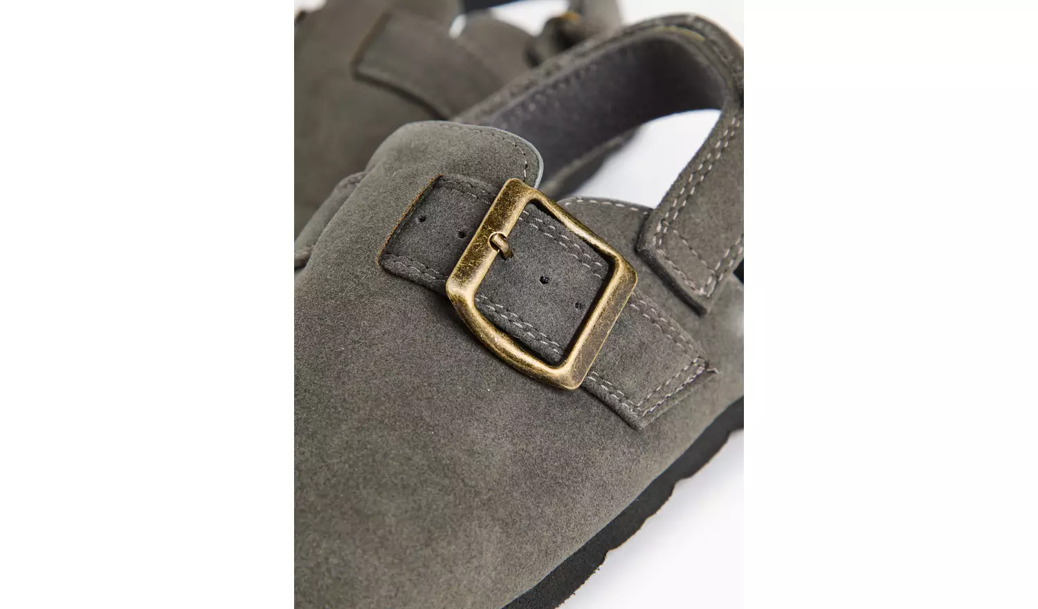 Charcoal Buckle Ankle Strap Clogs 8 Infant