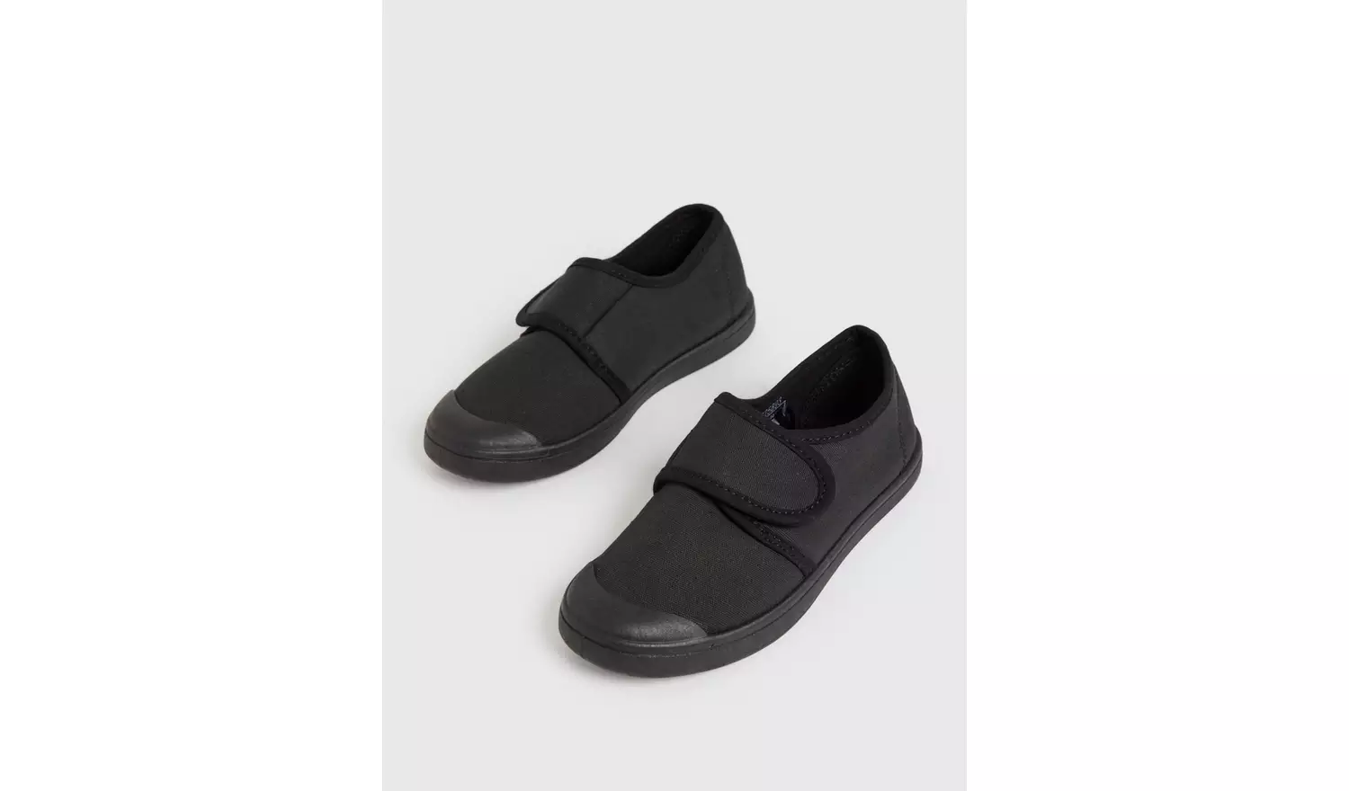 Black Unisex Micro-Fresh® Plimsolls 8 Infant