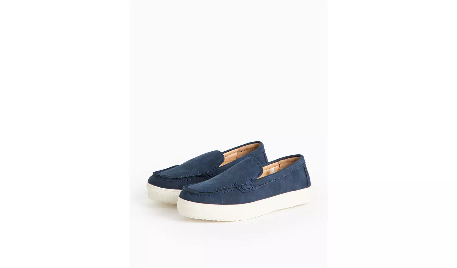Navy Faux Suede Boat Shoes 4