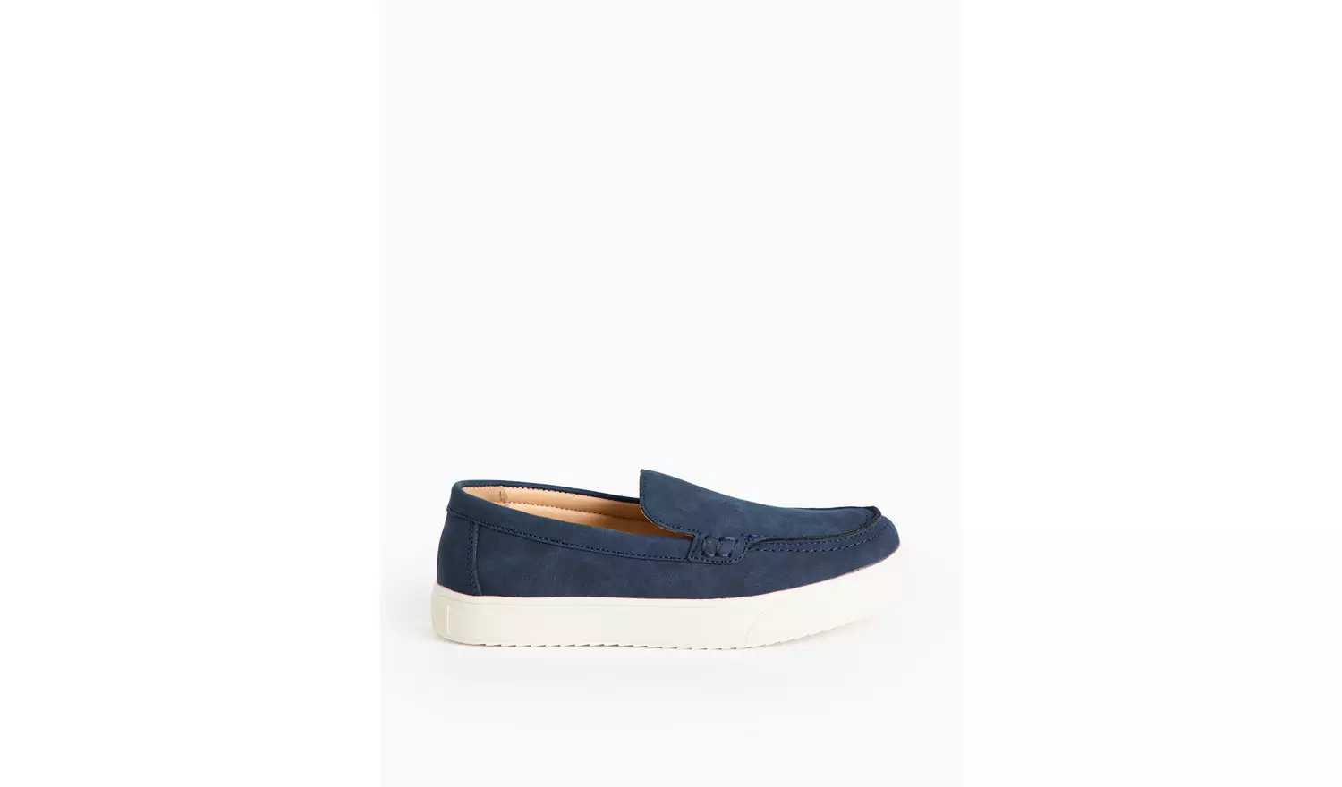 Navy Faux Suede Boat Shoes 3