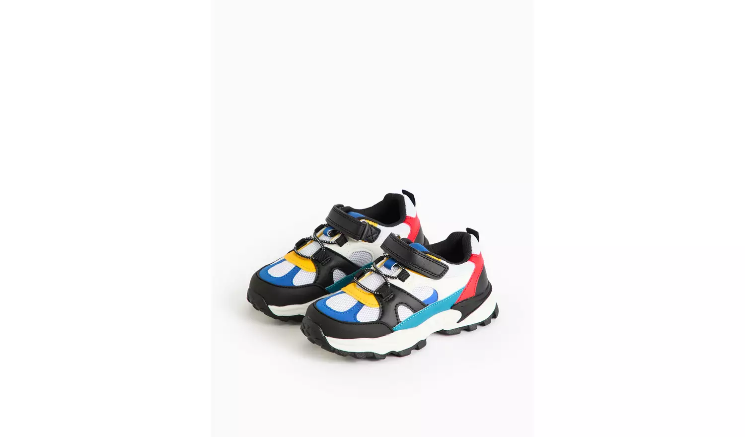 Faux Leather Colour Block Chunky Trainers 2