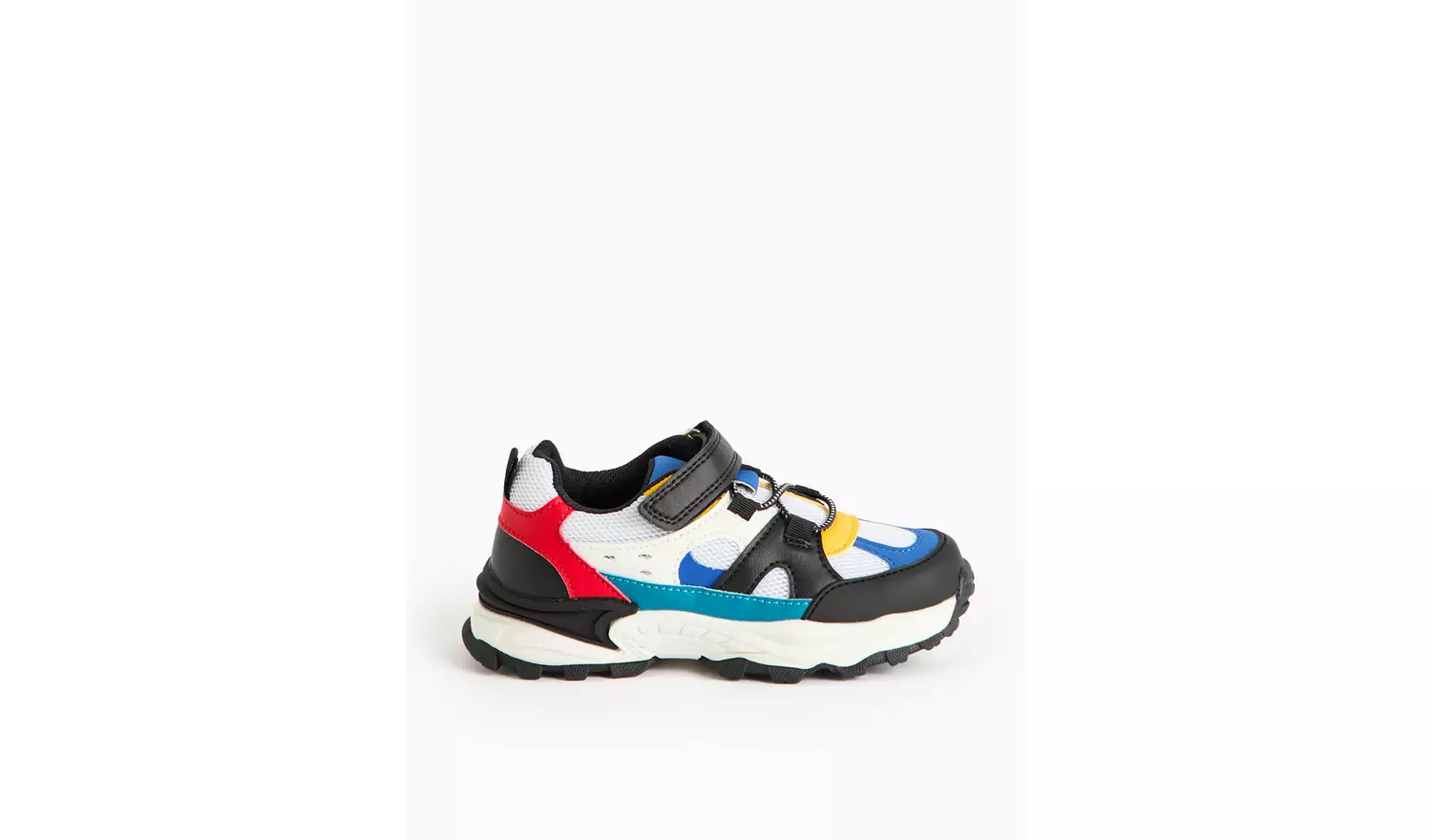 Faux Leather Colour Block Chunky Trainers 1